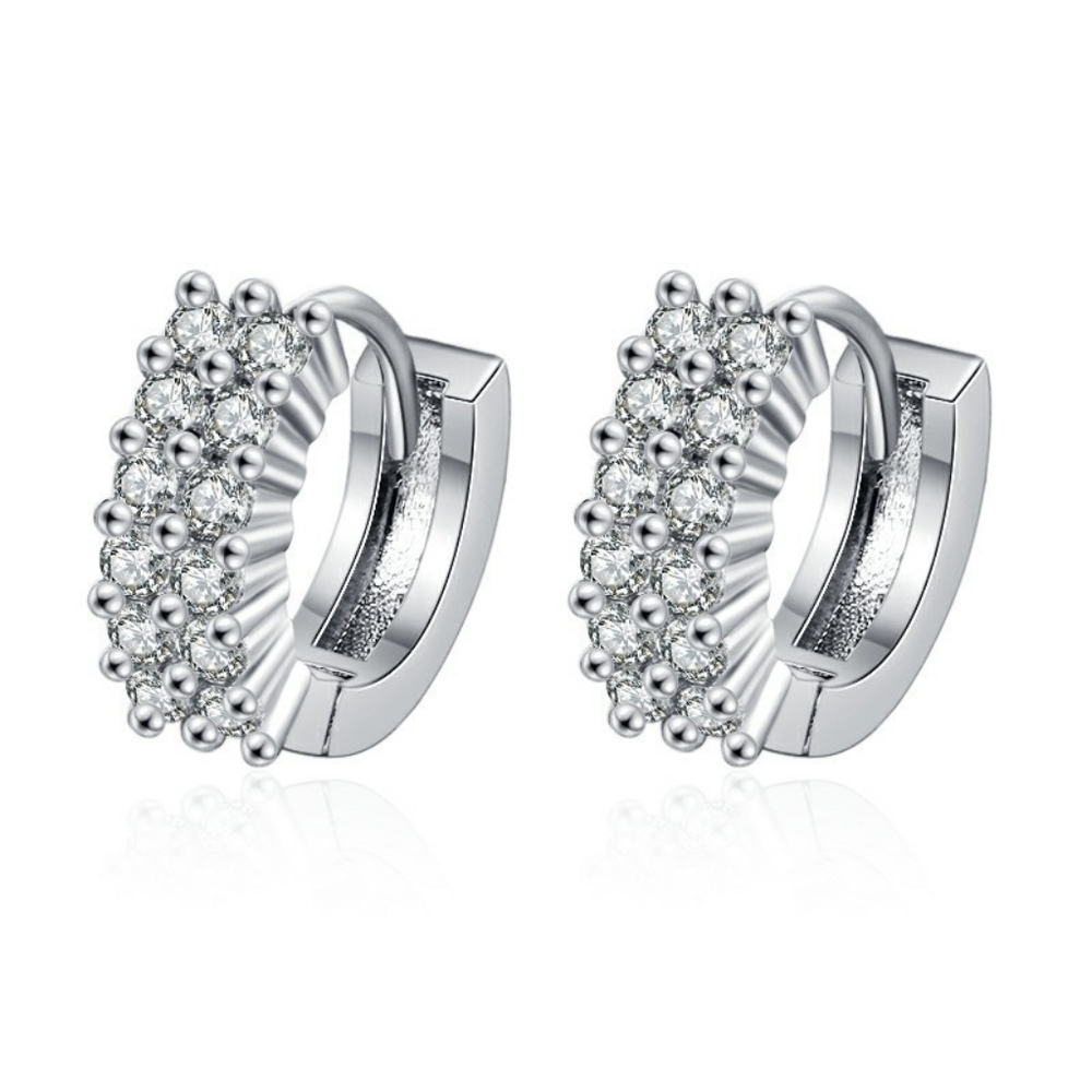 Gold plated diamond earrings